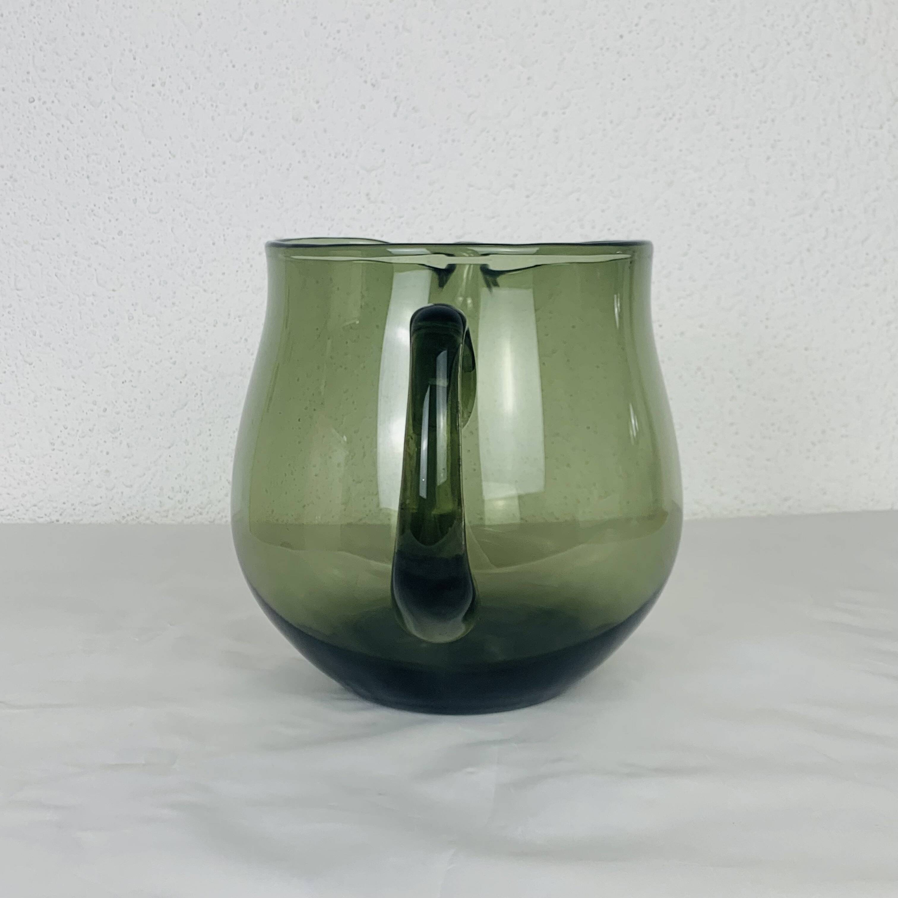 Vintage 60s smoked glass pitcher