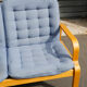 Sofa 2 places wool blue