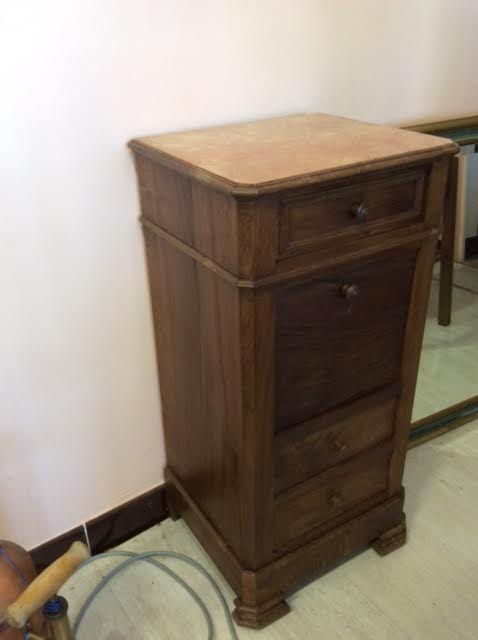 Wooden bedside table