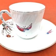 Ancienne Tasse / Soucoupe à café en porcelaine