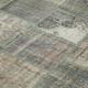 Hand-knotted anatolian contemporary 196 cm x 301 cm grey patchwork carpet