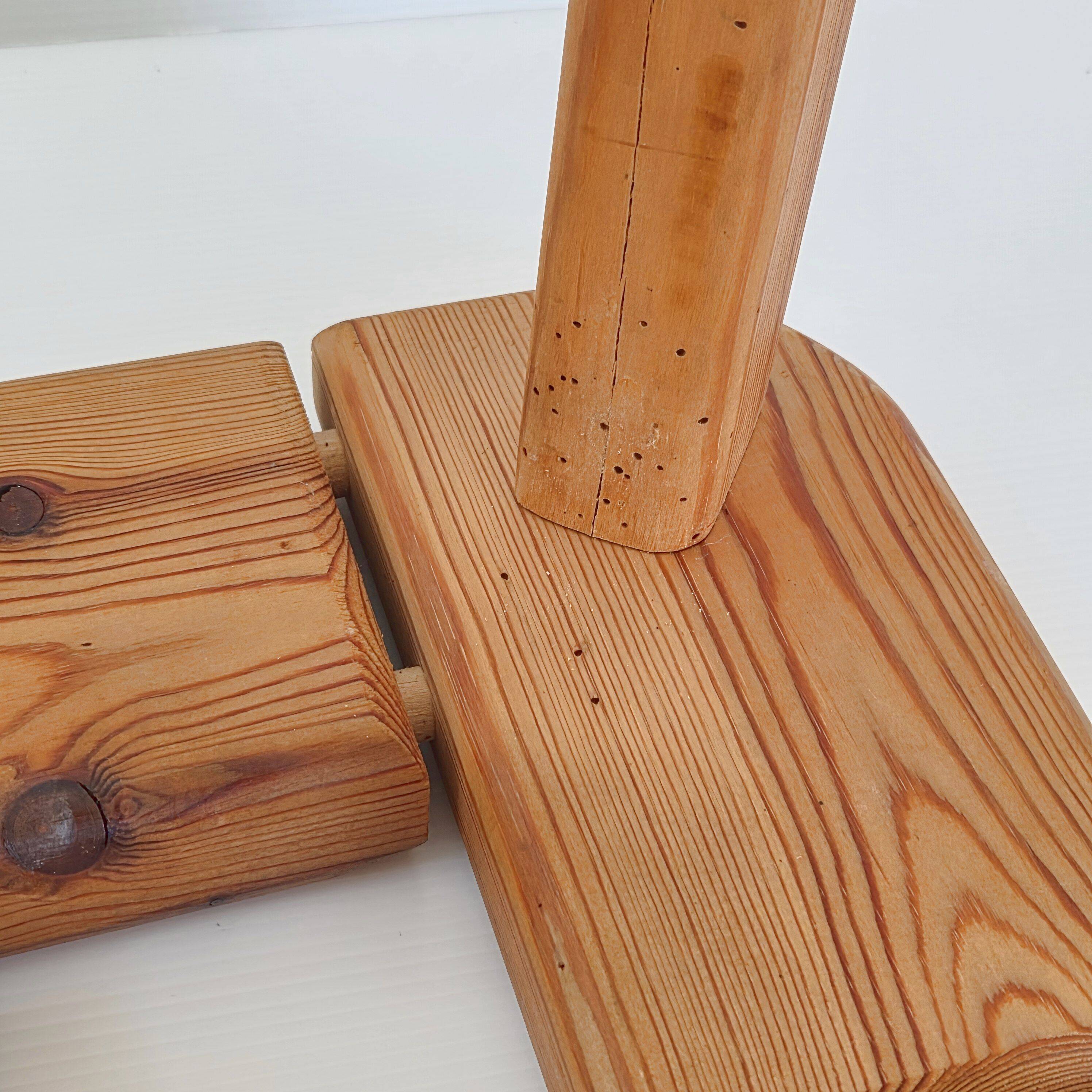 Vintage 1950s stool in pine by Olof Ottelin