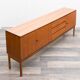 1960s walnut enfilade, designed with clean lines, restored.