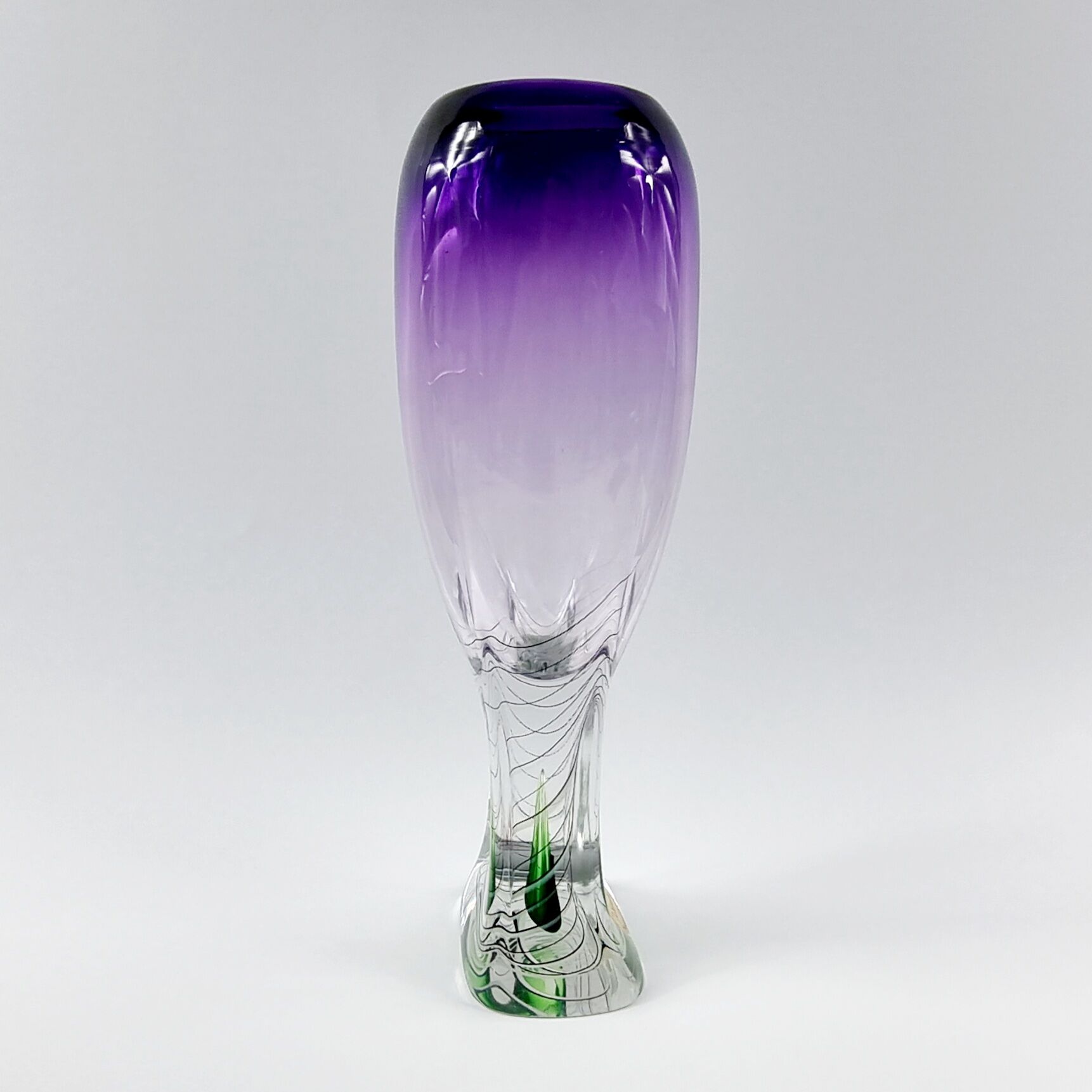Art Glass Crystal Vase by Adam Jablonski, 1980s