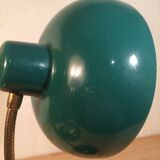 Green flexible desk lamp, 50s,vintage metal