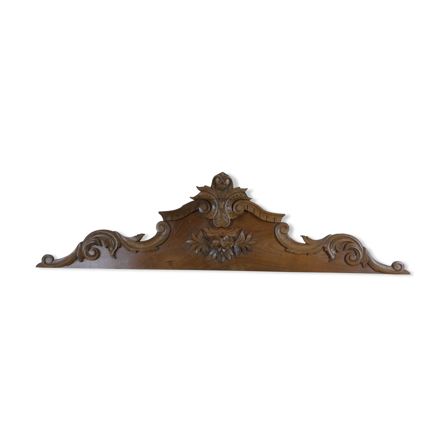 Old walnut pediment 124 cm