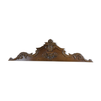 Old walnut pediment 124 cm