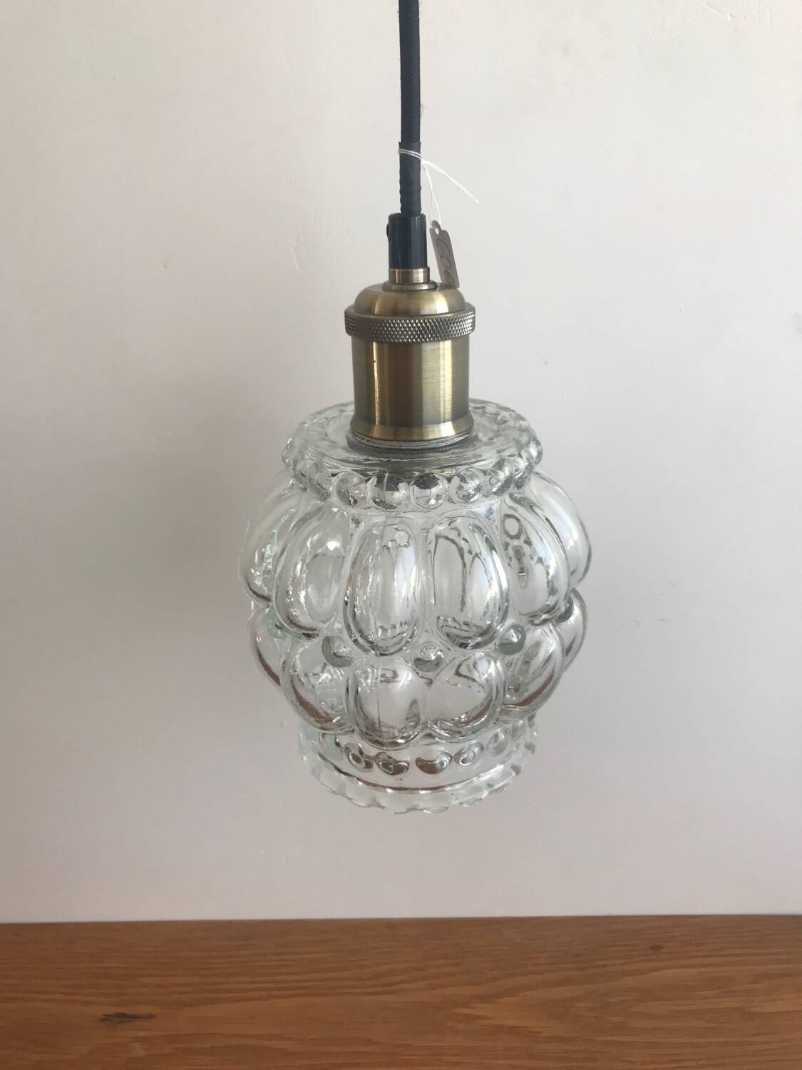 Pendant Light With Vintage Glass Globe Electrical System New