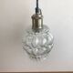 Suspension Avec Globe En Verre Vintage Système Électrique Neuf