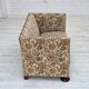 1950s, Danish 2-seater sofa, beige/ brown furniture fabric, oak wood.