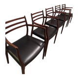 5 Fauteuils scandinave Niels o Møllers Møbelfabrik modéle 62