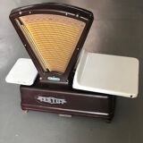 Vintage merchant's scale in bakelite burgundy
