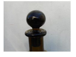 Carafe and five vintage glasses