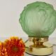 Vintage art deco globe table lamp in frosted glass