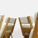 Rare set of 4 deckchairs AP71 including footstool by Hans Wegner for AP Stolen, Denmark 1968