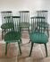Cinq chaises Fanett vertes par Ilmari Tapiovaara pour Edsby-ken