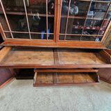 English mahogany bookcase with drawers