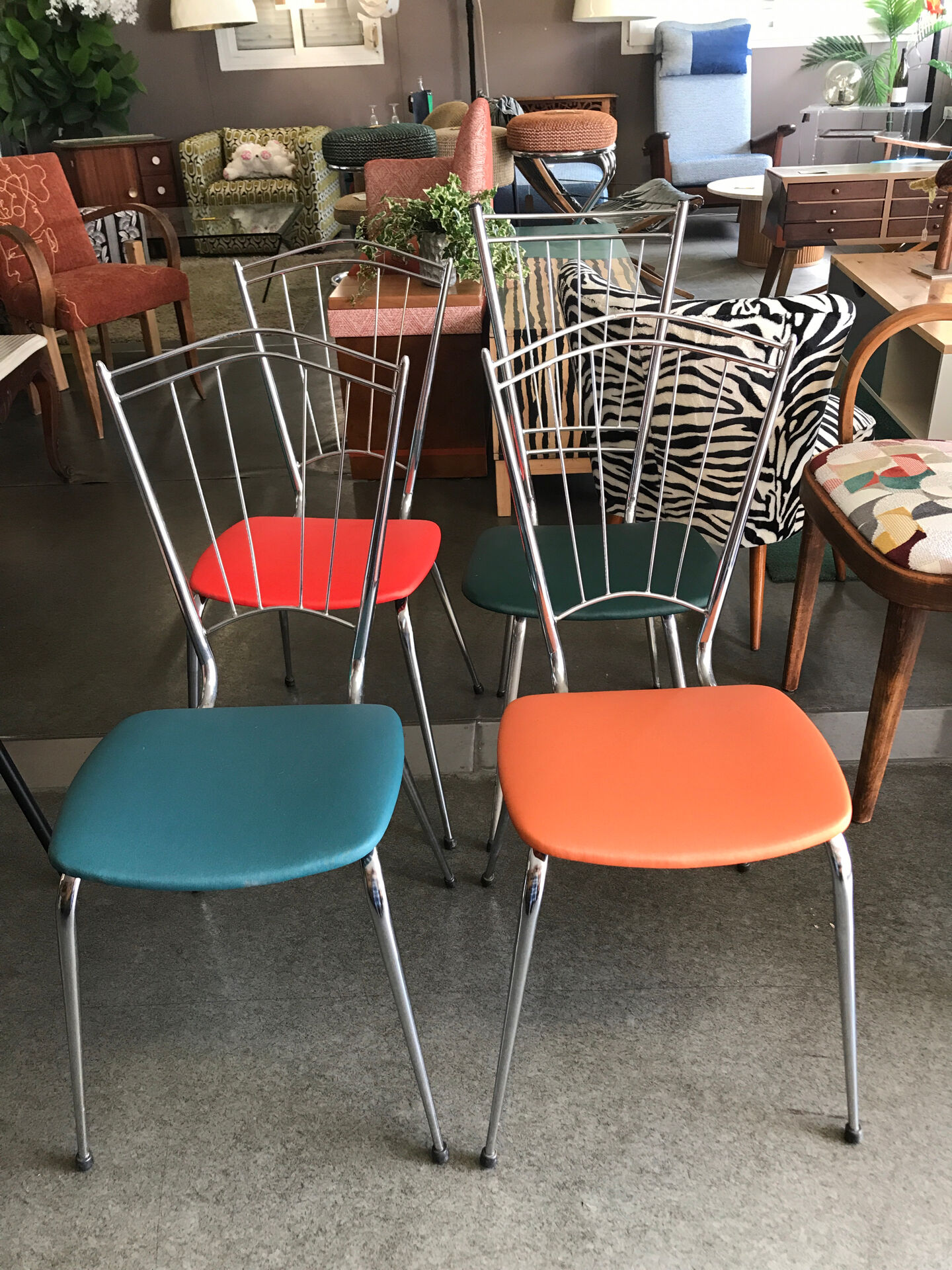 Vintage metal chair from the 80s