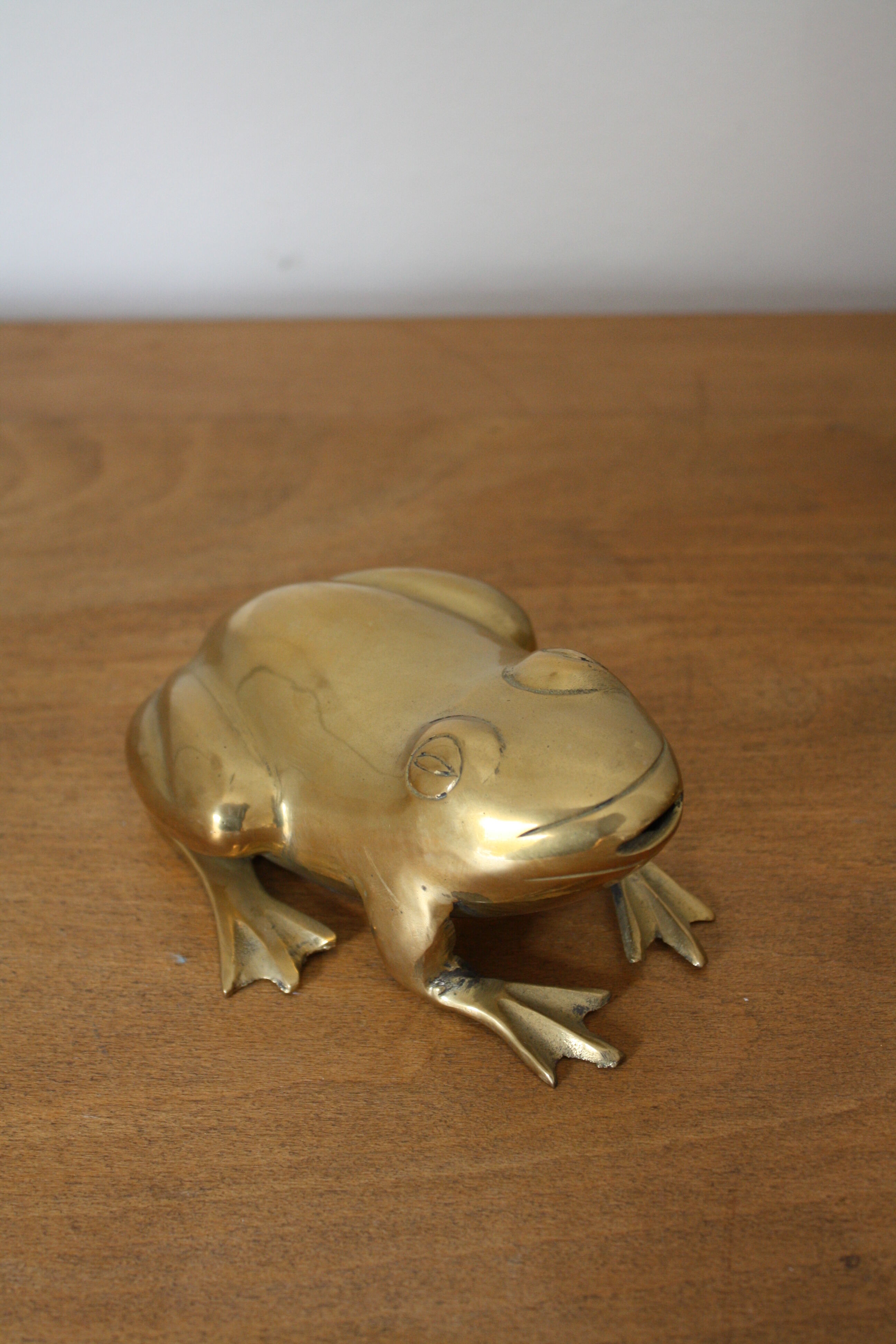 Vintage brass frog
