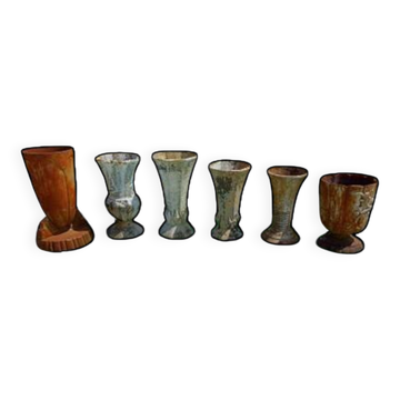 6 cast iron vases 1900: Charleville - Mézières