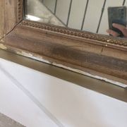 Miroir Louis Philippe doré et perlé