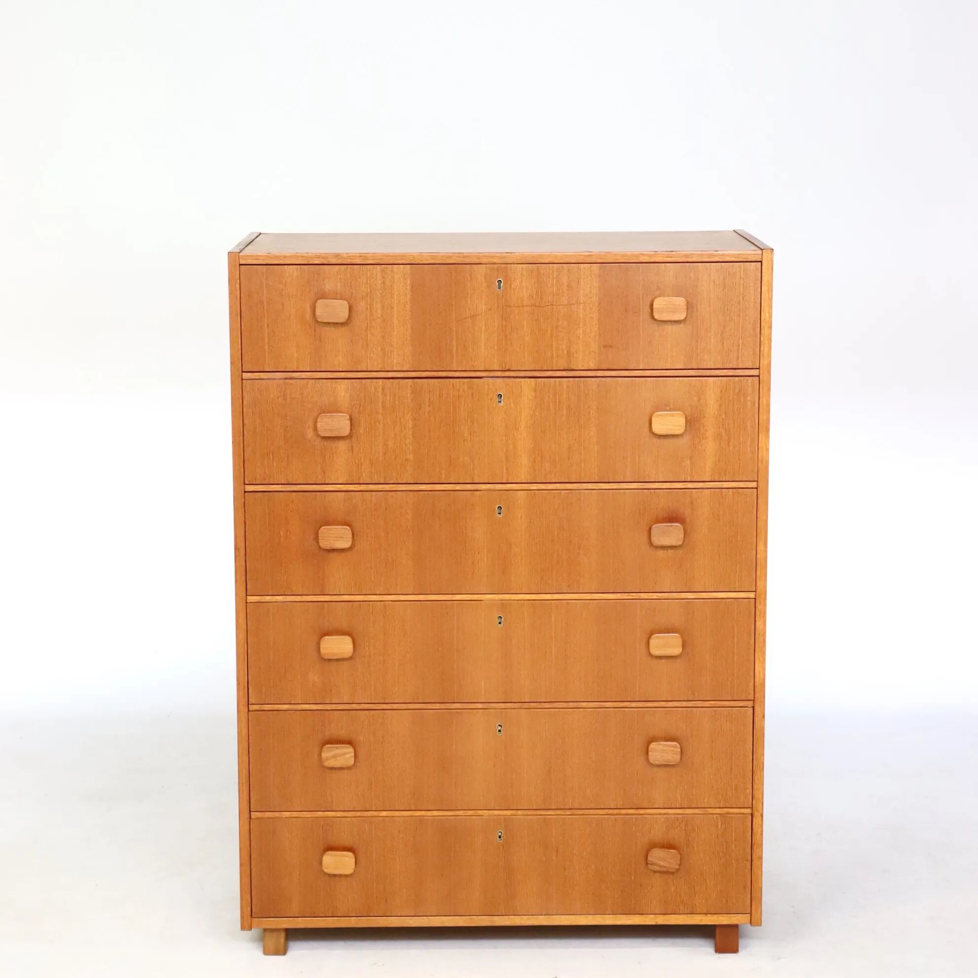 Teak six-drawer chest from the 1970s.
