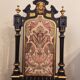 Historicist chair in ebonised and gilded wood