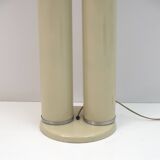 Space Age Opaline Glass and Lacquered Metal Cylinders Floor Lamp, 1970s