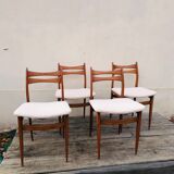 Set of 4 vintage scandinavian chairs, 1960