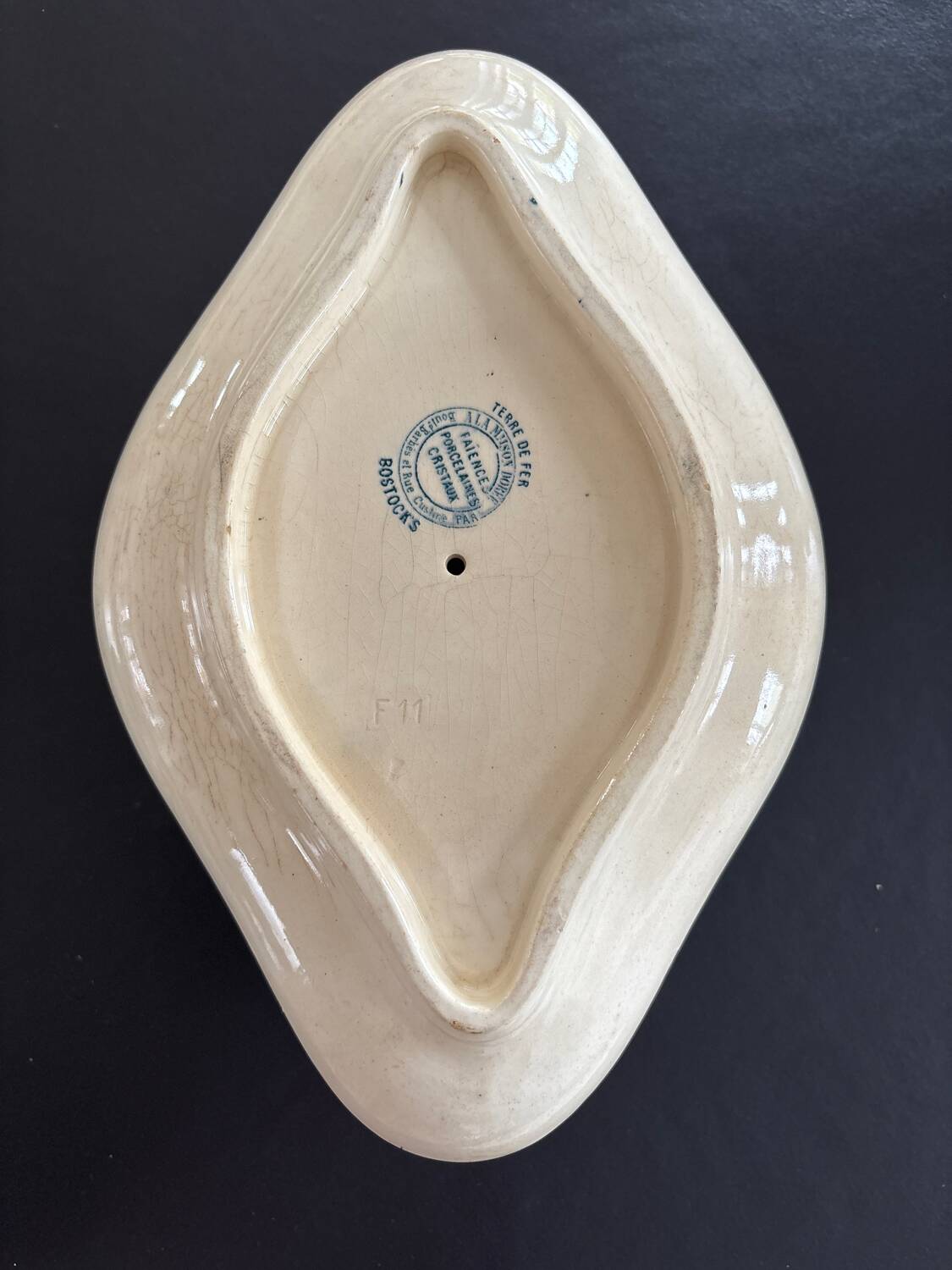 Antique ironstone sauce boat model Bostock’s from the store À la Maison Dorée in Paris.
