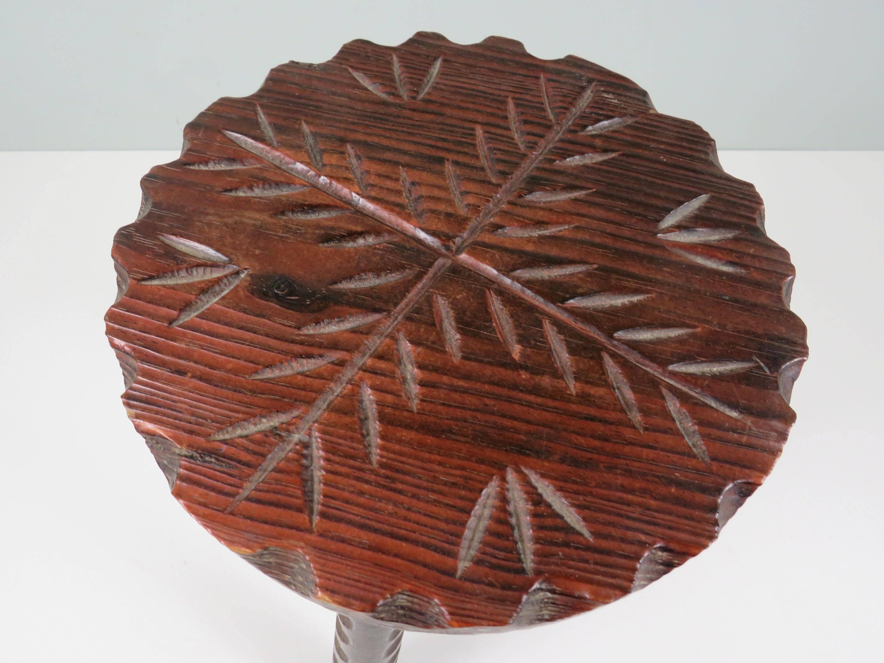 Spanish brutalist tripod stool 1960