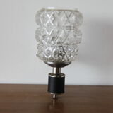 Glass and chrome sconce 1970s