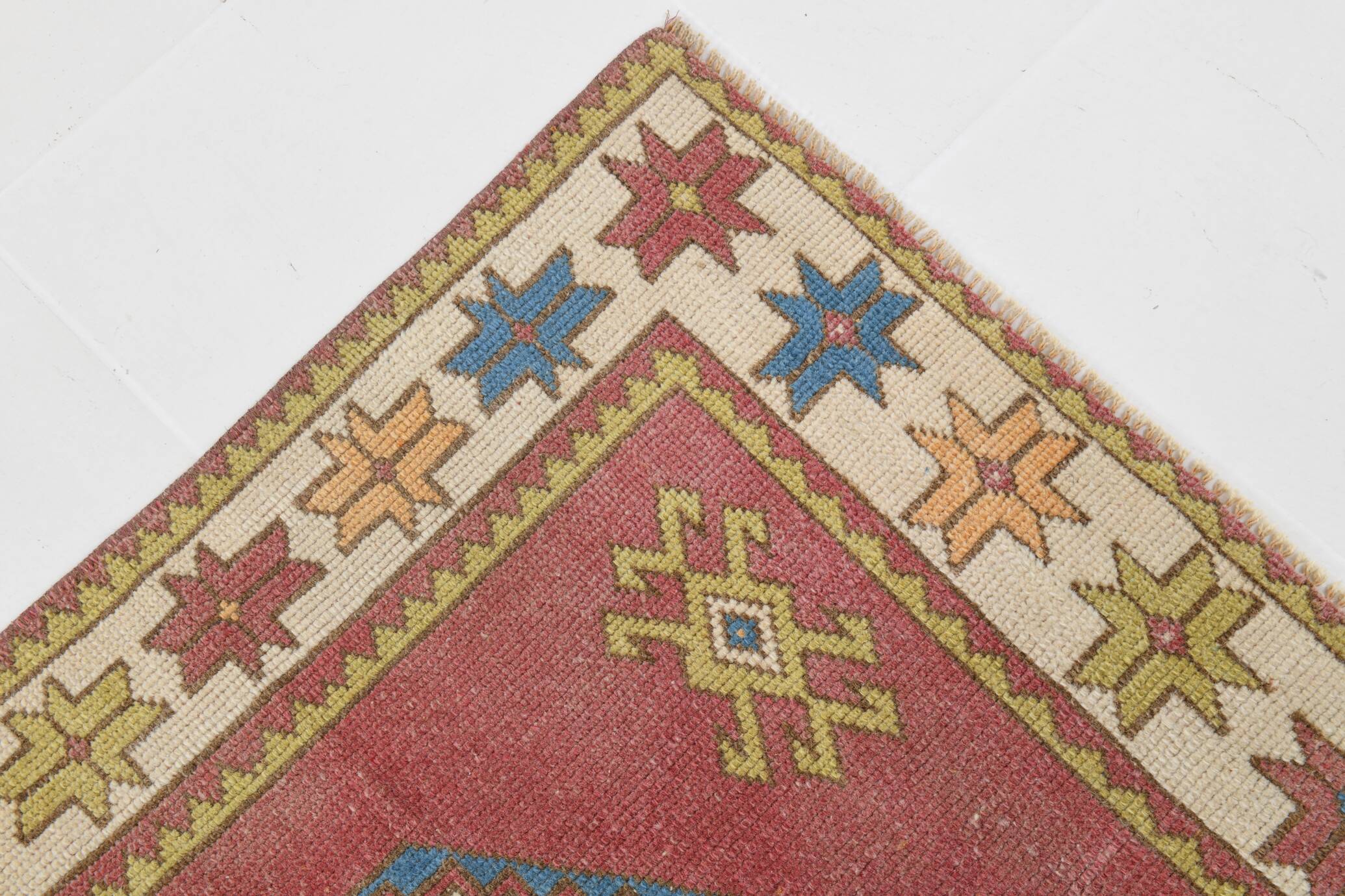 4x6 Burgundy & Blue Oriental Vintage Rug, 132x190Cm