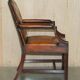 Fauteuil de bureau Gainsborough restauré cuir teint à la main