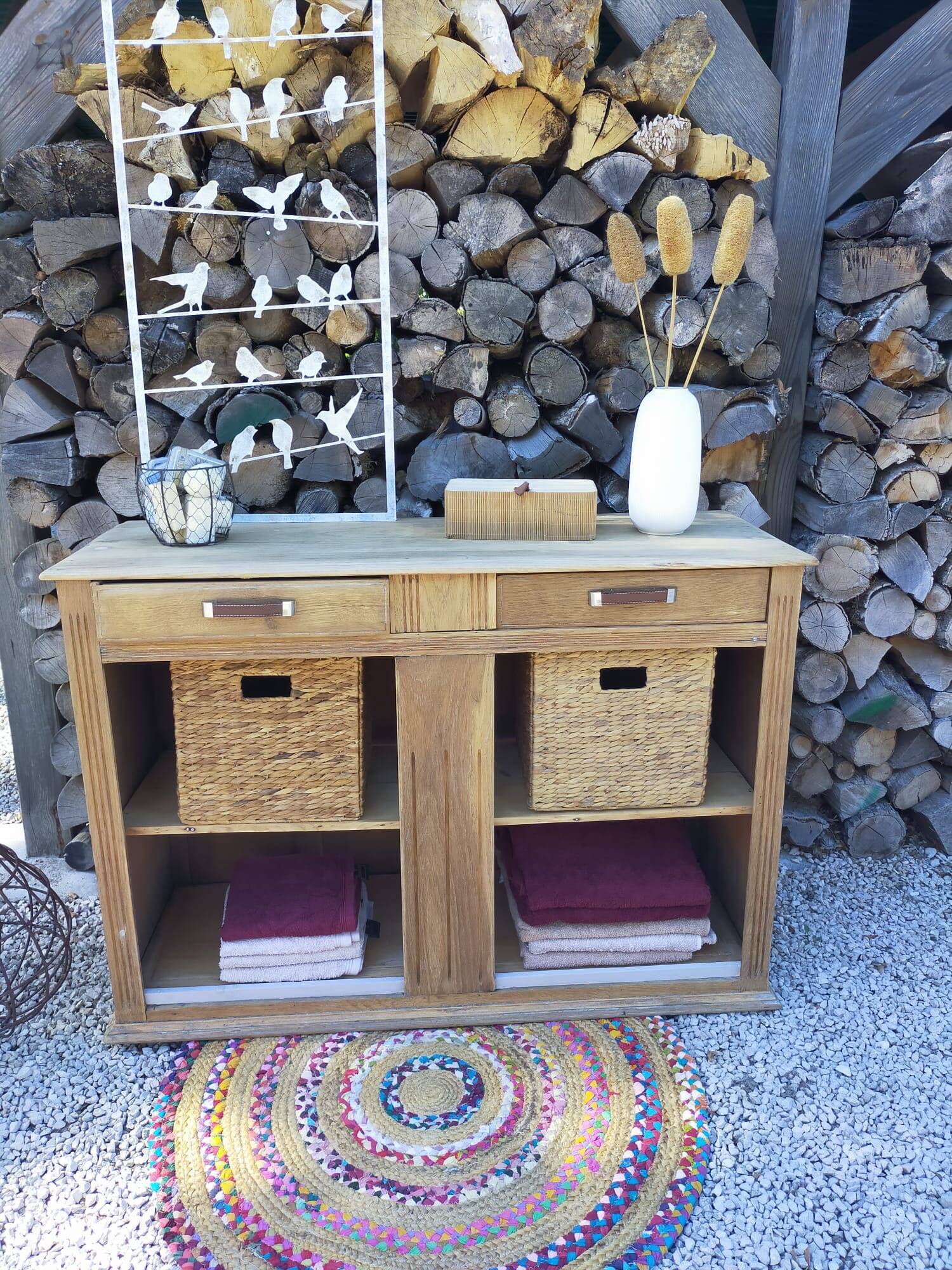Solid wood storage furniture