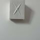 Vintage plaster wall light, matt white, France 1970