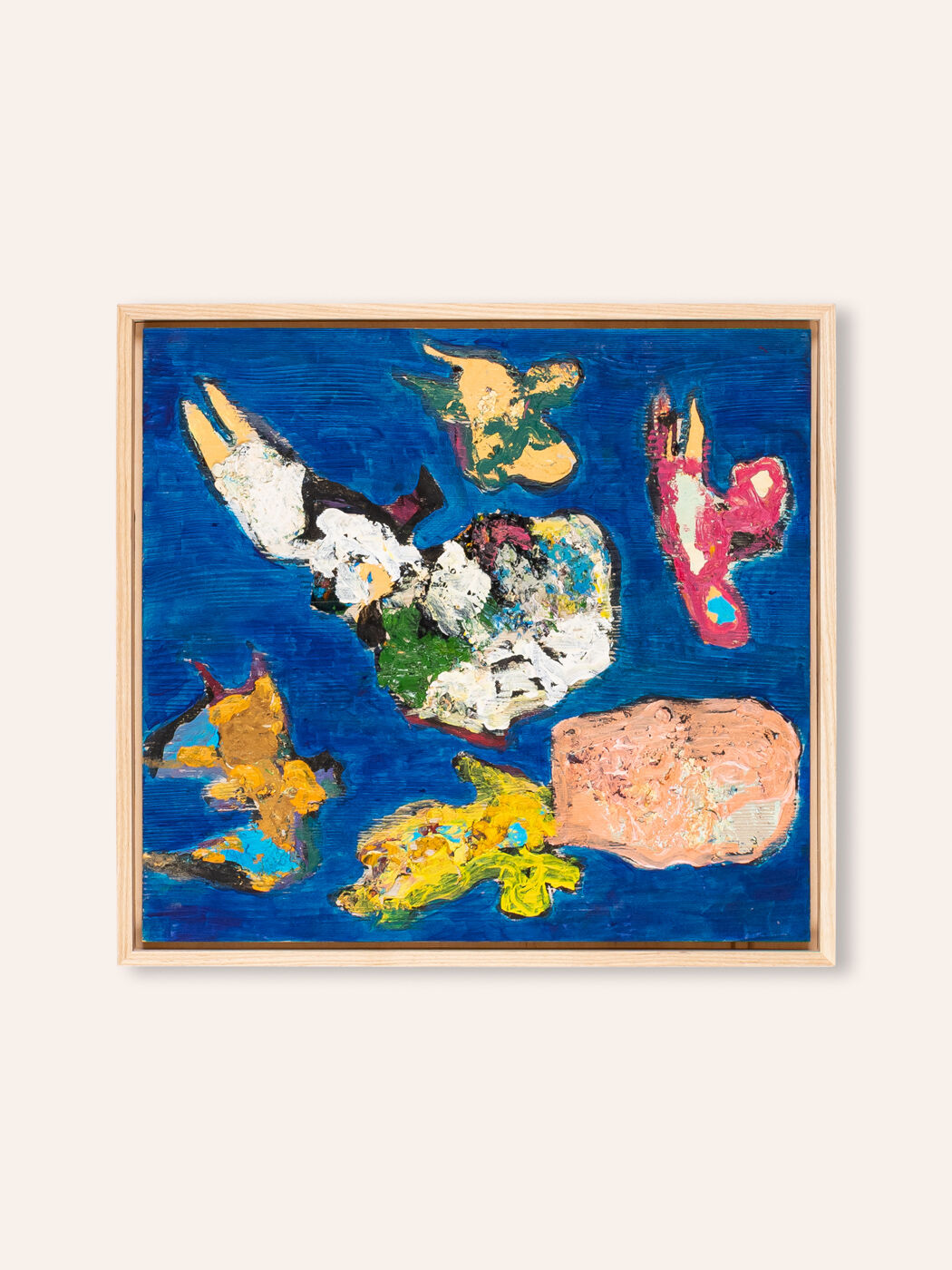 Flying Objects, Oil on Plate, 42 x 46 cm