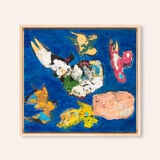 Flying Objects, Oil on Plate, 42 x 46 cm