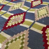 Swedish 1940-50 ‘s Needle point Flat Wall Rug 80x118cm