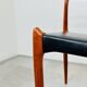 Ensemble de 4 chaises modèle 78 en teck et cuir par Niels O. Møller