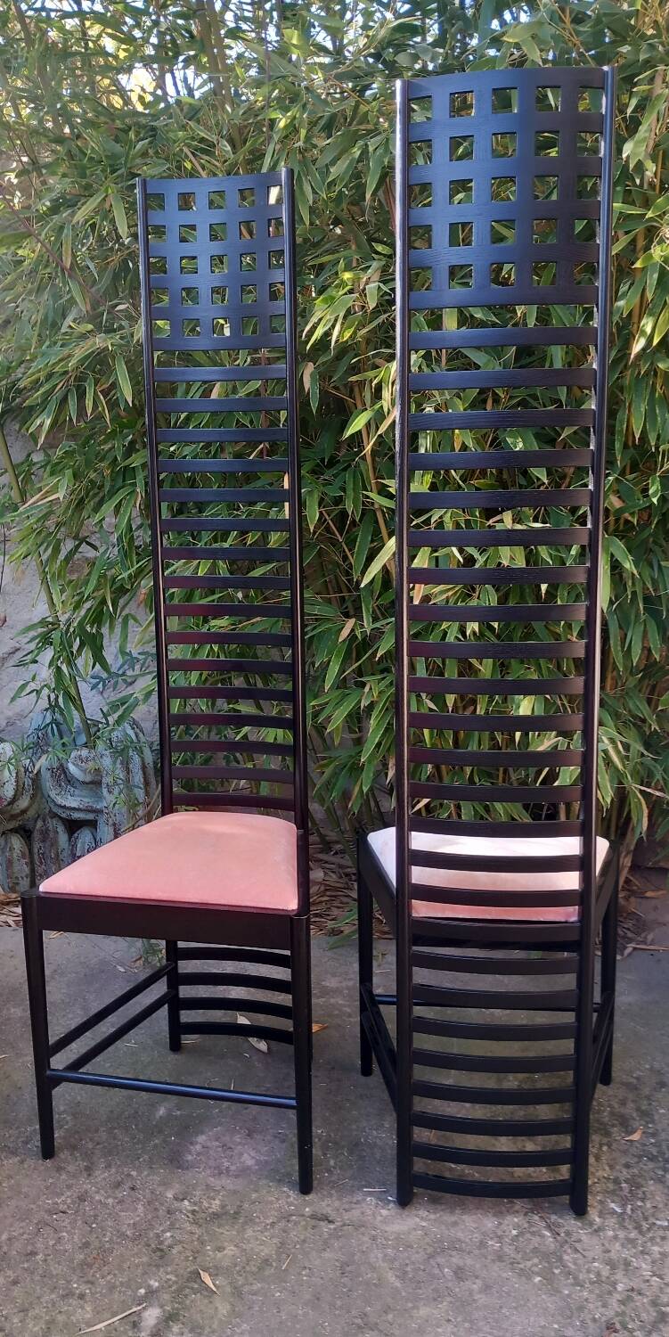 Pair of Hill House 1 Mackintosh Cassina chairs