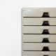 Set of 2 metal and plastic drawer lockers