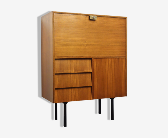 Vintage teak secretary, France 1950's