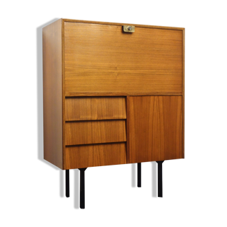 Vintage teak secretary, France 1950's