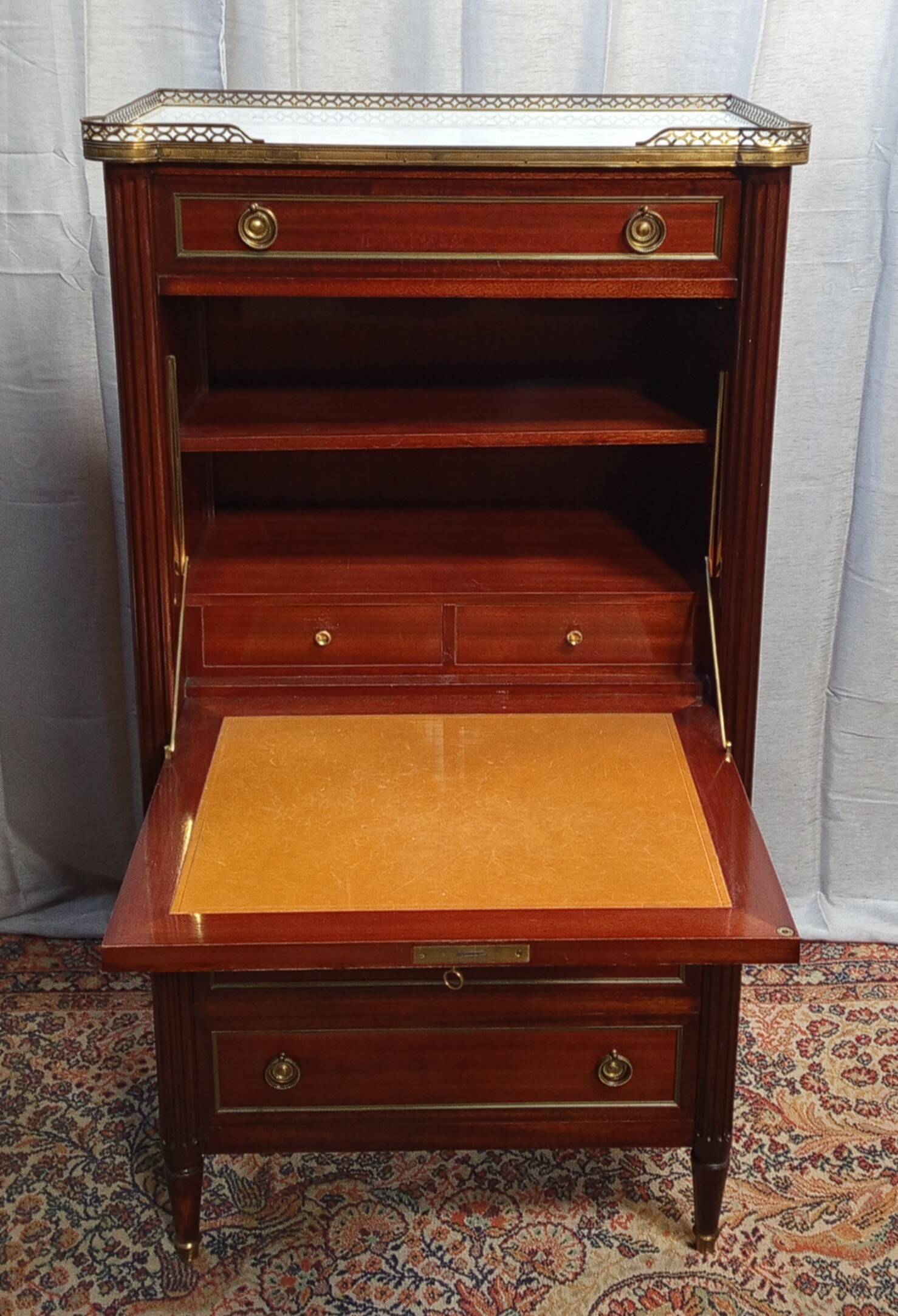 Maurice HIRSH for Maison Jansen Louis XVI style mahogany secretary