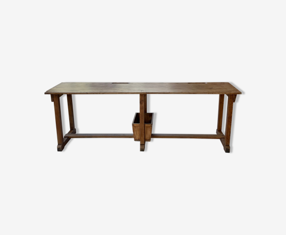 Table de ferme bureau collectivité chêne 220 cm