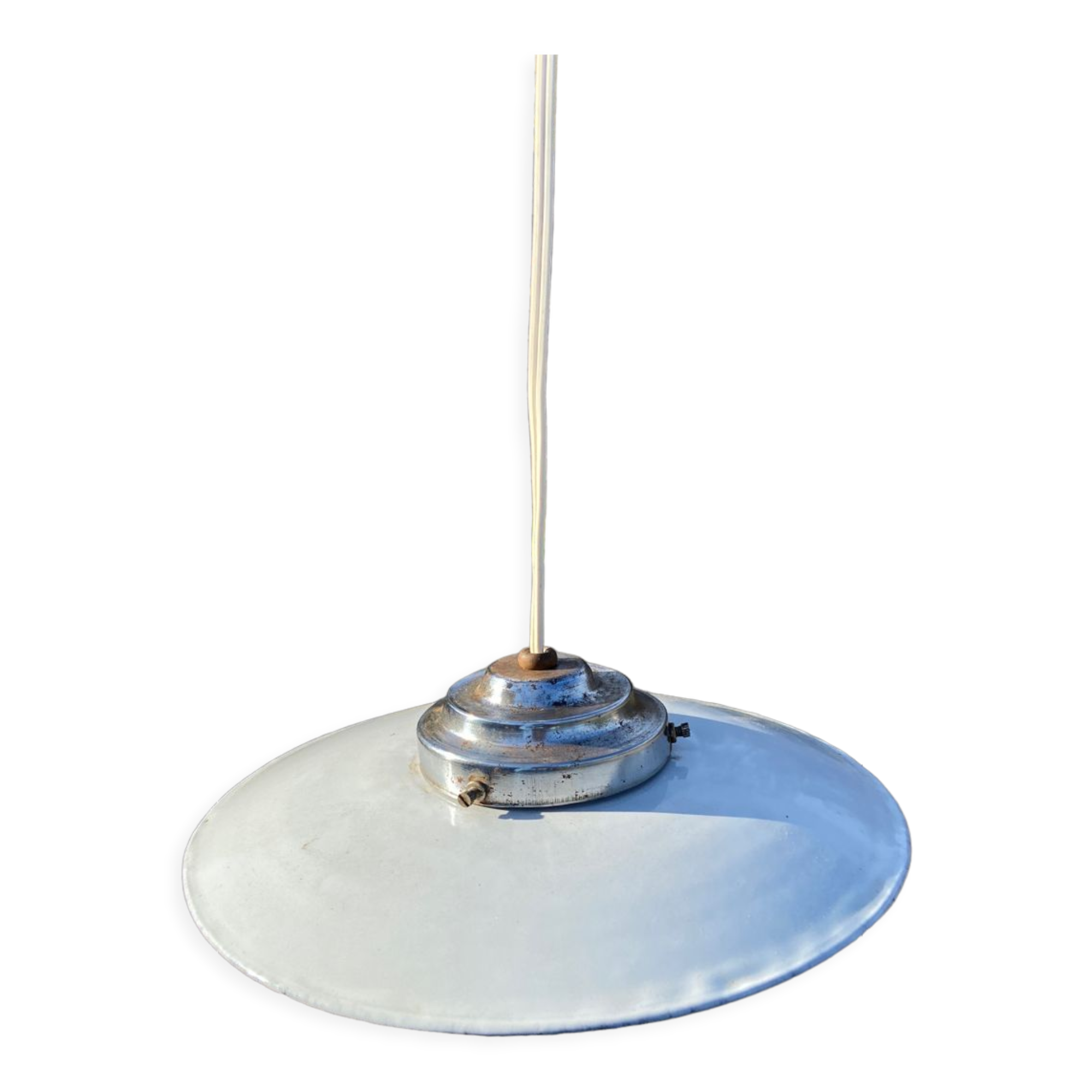 White enamel pendant light