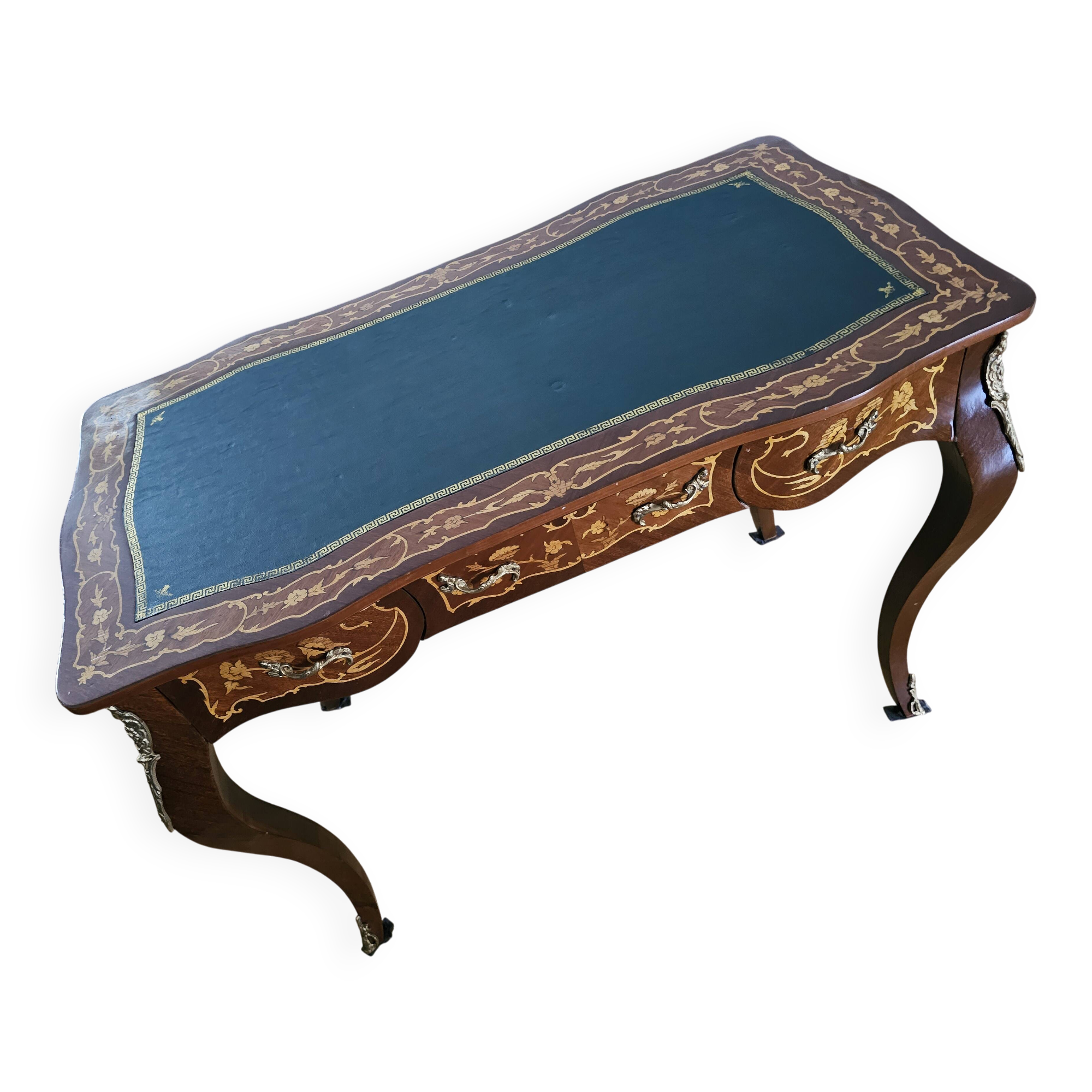 Handmade Baroque-style desk with 3 drawers - St. Petersburg office furniture