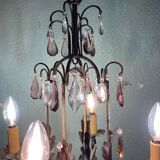 Iron chandelier with tassels