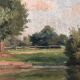 Vintage Original River Landscape Oil Painting: Framed Countryside Art